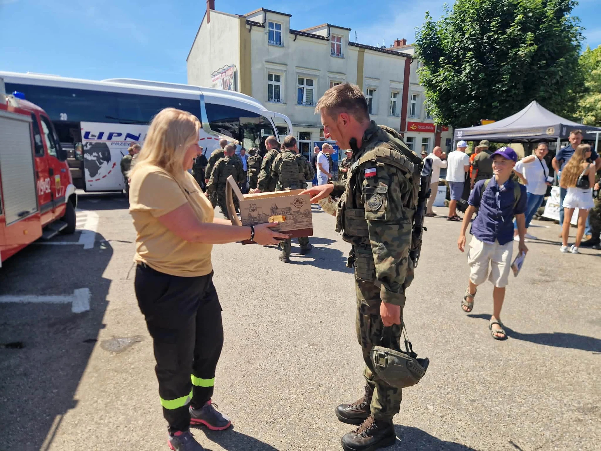 OSP Recz zabezpieczała przysięgę żołnierzy WOT i piknik na rynku — zdjęcie 19